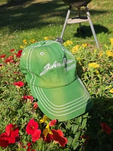 Vintage John Deere Since 1837 Mütze Kappe grün sonnengebleicht Riemen hinten - Bild 1 von 8