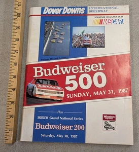 MAI 1987 BUDWEISER 500 DOVER DOWNS NASCAR SOUVENIR PROGRAMM - Bild 1 von 3