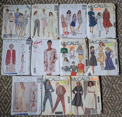 Lot of 11 Vintage McCall's MISSES Sewing Patterns CLEARANCE PRICE! - Image 1 of 2