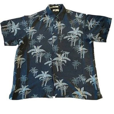 Mens 100% Silk Shirt XL Button Up  Hawaiian Vacation Festival Cruise Resort  - Image 1 of 4