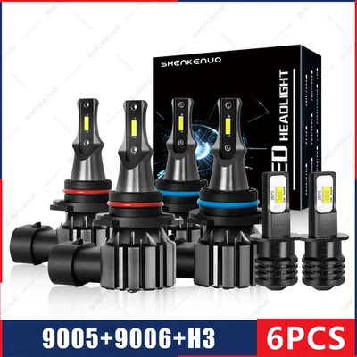 For Mitsubishi Diamante 1995-2003 6X LED Headlight Bulbs Hi/Low Beam + Fog Light - Image 1 of 4