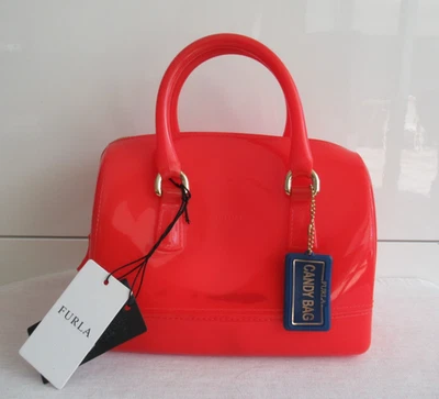 Furla Candy Tote Bag Size Small, with Dust Bag, from Italy, Red Color, NWT *Flaw - Image 1 of 4