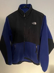 Chaqueta polar Denali vintage The North Face para mujer talla S negra/azul cremallera completa - Imagen 1 de 3