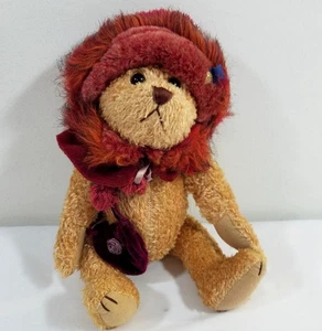 Brass Button Bears RUBY The Bear of Happiness 12" Brown Bear Hat and Purse 1990s - Picture 1 of 12