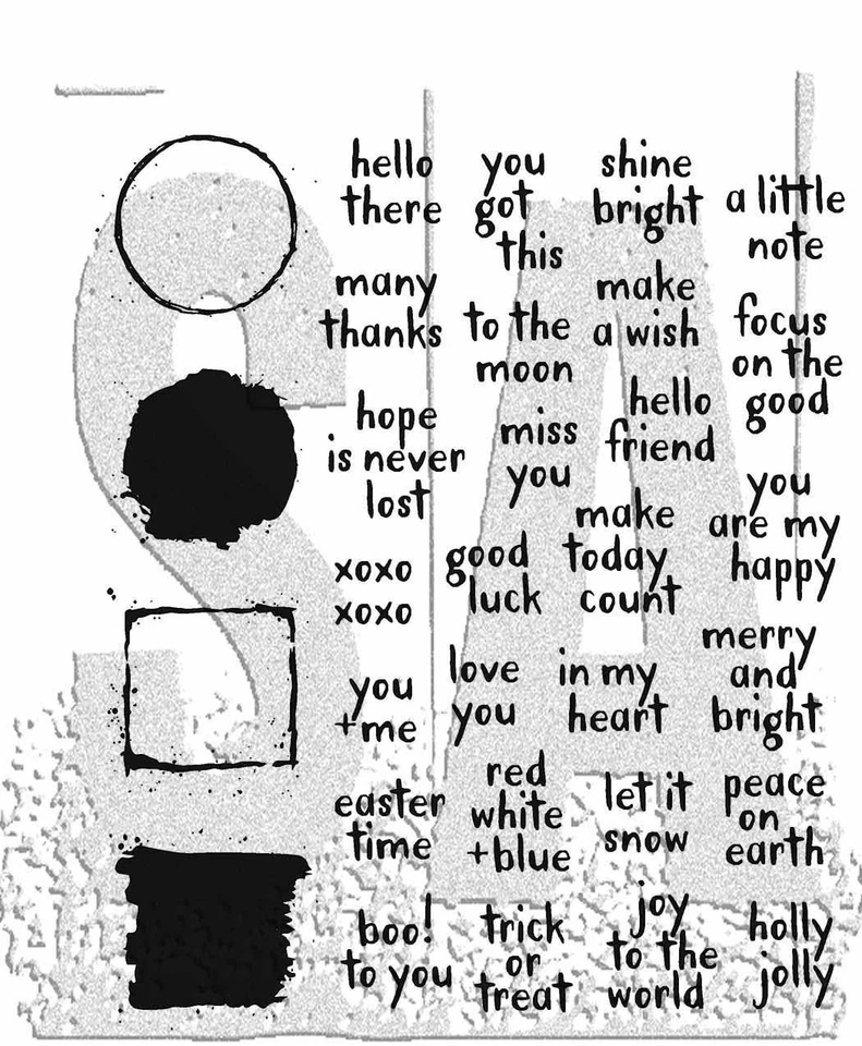 Tim Holtz Cling Stamps 7"X8.5"-Citas de notas Foto 1 de 1