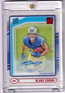 2024 Panini Clearly Donruss Blake Corum AUTO /49 Red #76 (AU, RC) - Bild 1 von 2