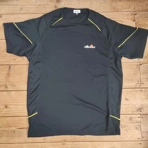 ELLESSE Mens T-Shirt Top Small Navy Blue Polyester Gym Tennis Wicking Dry - Picture 1 of 2