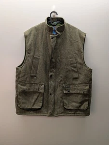 Blue Riband Country Clothing Gilet Men Size XXL Green Tweed Padded Hunting Jacke - Picture 1 of 11