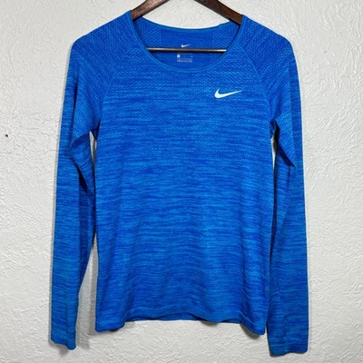 Nike Dri-Fit Long Sleeve Pullover Top Small Running Reflective Thumbholes Train - Image 1 of 4