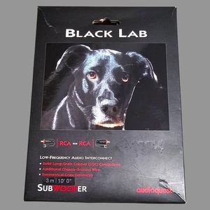 AudioQuest BlackLab Subwoofer Cable 3m Open Box New - Picture 1 of 3