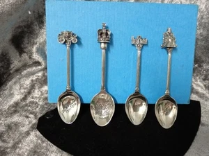 Joblot OF 4-Vintage London Silver Plated SPOONS COLLECTIBLE ( VGC) - Picture 1 of 22
