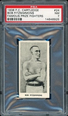 1938 F.C. Cartledge #24 Famous Prize Fighters Bob Fitzsimmons PSA 7 - Image 1 of 2