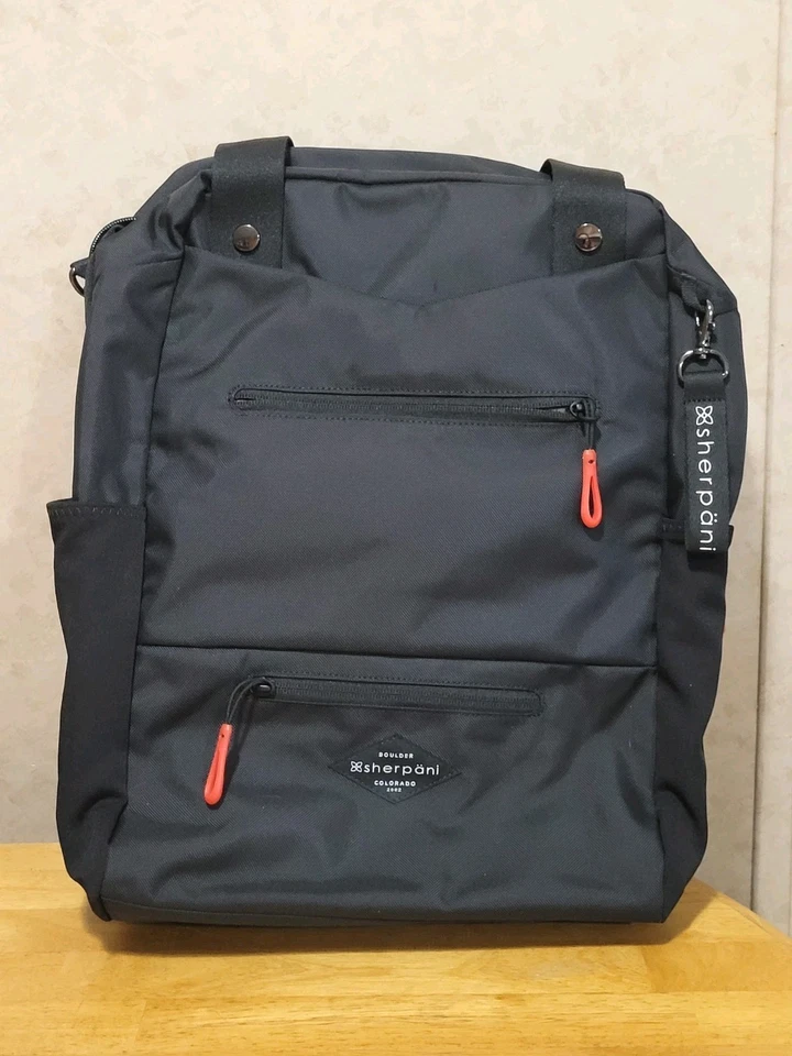 Sherpani Mujer Camden Convertible Mochila Bandolera Bolso de Viaje Negro Nuevo Foto 1 de 4