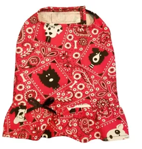 Red Bandana Dogs Ruffled Shirt Dog Puppy Pet Teacup Apparel Clothes XXXS - XXS - Picture 1 of 2