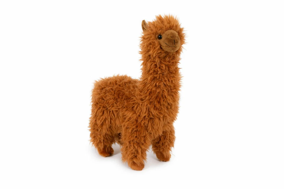 Alpaka braun Plüschtier Stofftier Kuscheltier Plüsch H: 33 cm NEU