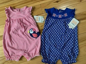 NWT Two ONE PIECE Summer Jumpers By JUST ONE YOU CARTERS Sz 6 Month Girl - Picture 1 of 6