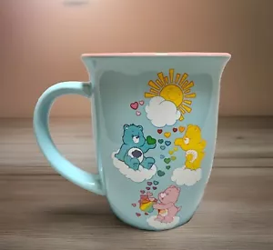 NEW Care Bears Grumpy/Funshine/Cheer Bear 16oz Light Blue Stoneware Coffee Mug - Picture 1 of 15