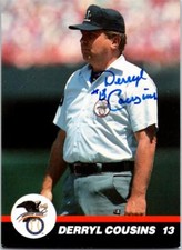 Derryl Cousins signed baseball card (AL Umpire) 1989 T&M Sports Cards #13