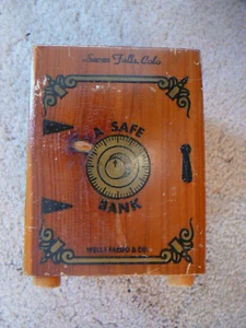 Vintage Souvenir Seven Falls CO Cedar Wood Bank Wells Fargo - Picture 1 of 7
