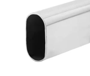 Oval Chrome Wardrobe Tube - Picture 1 of 2