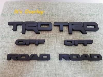 KIT DE EMBLEMAS SUPERPOSICIÓN 2 PIEZAS TOYOTA 4RUNNER TRD TODOTERRENO MATE BLACK OUT 2014-2022 Foto 1 de 4