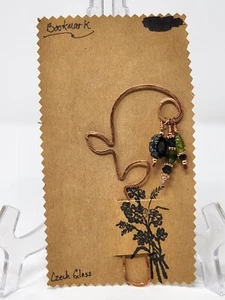 Hand Made Copper Wire And Czech Glass Bookmark - Picture 1 of 4
