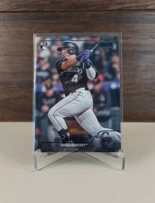 2022 Topps Stadium Club #66 Colton Welker Black Foil Rookie RC Rockies - Image 1 of 2