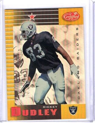 Rickey Dudley 1999 Leaf Certified Mirror Gold Raiders #76 16/45 - Image 1 of 2