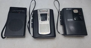 Sony TCM-459V & TCM-359V Cassette Recorder w/Radio ICF-P26-Untested-PARTS-READ - Picture 1 of 23