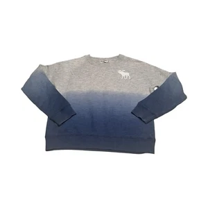Abercrombie Kids long Sleeve Sweater Crewneck Size 9 / 10 Ombré Blue Gray - Picture 1 of 4