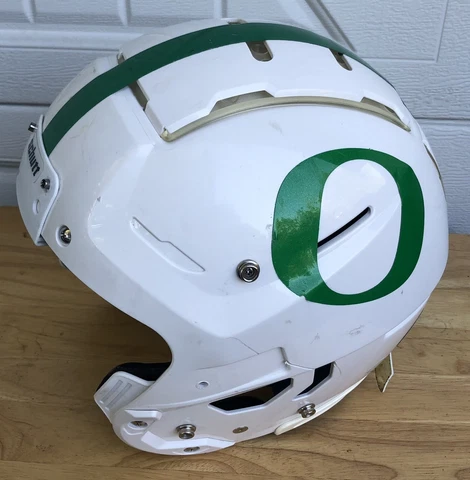 Oregon Ducks Schutt F7 Football Helmet Team Issued Game White With Padding Cover