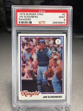 1978 Burger King Rangers Jim Sundberg #2 - PSA 9 - POP 9 (only 1 graded higher)