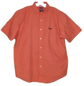 Chaps EASY CARE Herren orange kariert kurzärmlig geknöpftes Shirt - Größe XL - Bild 1 von 2