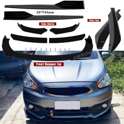 Front Bumper Lip Spoiler Splitter+Rear Diffuser For Mitsubishi Mirage Hatchback - Image 1 of 4
