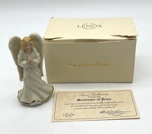 Lenox "Messenger of Peace" Angel w/ 24k Gold Trim w/Box & COA - Blonde F71651-1 - Picture 1 of 12