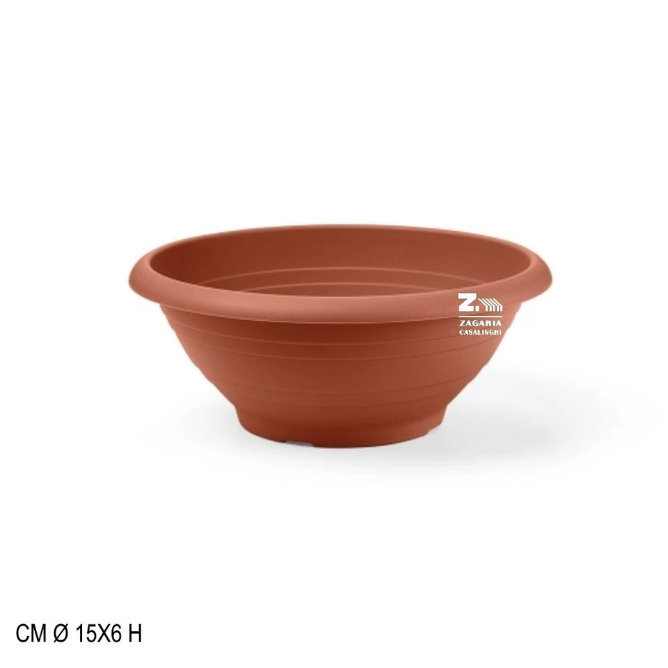 VECA CIOTOLA CAMPANA PLASTICA DIAM. CM 15X6 H COLORE TERRACOTTA VASO X FIORI PIANTE