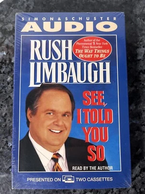 RUSH LIMBAUGH See I Told You So Audio Cassette Tapes Brand New, Sealed - Image 1 of 3