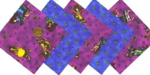 20 4 inch Wild Wacky Women 100% Cotton Fabric Quilt Craft Squares TB1 - Picture 1 of 4