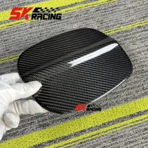 For Ford Mondeo Fusion Unpainted /Carbon Fiber Fuel Oil Tank Gas Cap Cover Trim - Foto 1 di 12