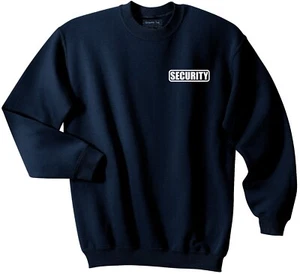 Security crewneck sweatshirt with Reflective logos both front and back - Picture 1 of 32