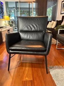 ‘Oz Design’ Barbini Leather Occasional Armchair - Picture 1 of 13