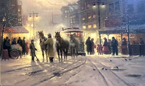 G. Harvey Evening On The Boulevard Limited Edition Serigraph Unframed Mint - Picture 1 of 4