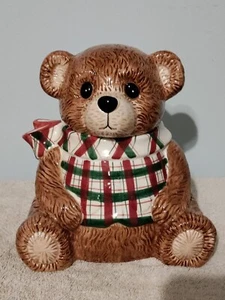 Tarro de galletas de cerámica Holiday Workshop TEDDY BEAR - Viene en caja original - Imagen 1 de 15