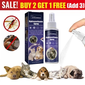 Neu 118ml Hydrocortison Spray Haustier Anti Juckreiz Spray für Hunde und Katzen ❥❥ - Bild 1 von 9
