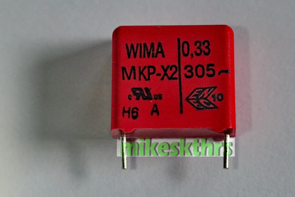 FK.46-1 10x WIMA MKP Entstörkondensator 0,33µF 305V 330nF X2 Störschutzfilter uF