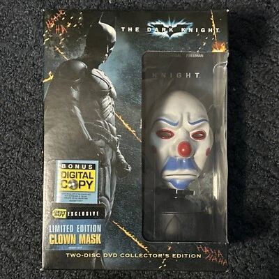 THE DARK KNIGHT 2 DVD Collector’s Edition Set W/Mini Clown Mask Minor Box Damage - Image 1 of 4