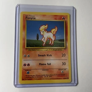 Pokémon Card Ponyta 60/102 Base Set Unlimited WOTC MP-HP - Picture 1 of 2
