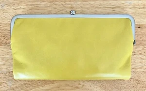Neu mit Etikett Damen Hobo Leder Doppelrahmen Clutch Geldbörse, Lauren, Zitronengras - Bild 1 von 8