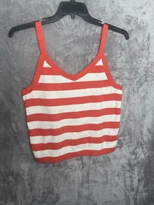 ๐ Universal Thread Women's Sweater Tank Top Orange Striped Size XXL - Picture 1 of 6