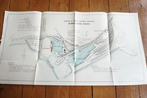 Mapa plano ferroviario LNER Burntisland Docks 1935 - Imagen 1 de 3